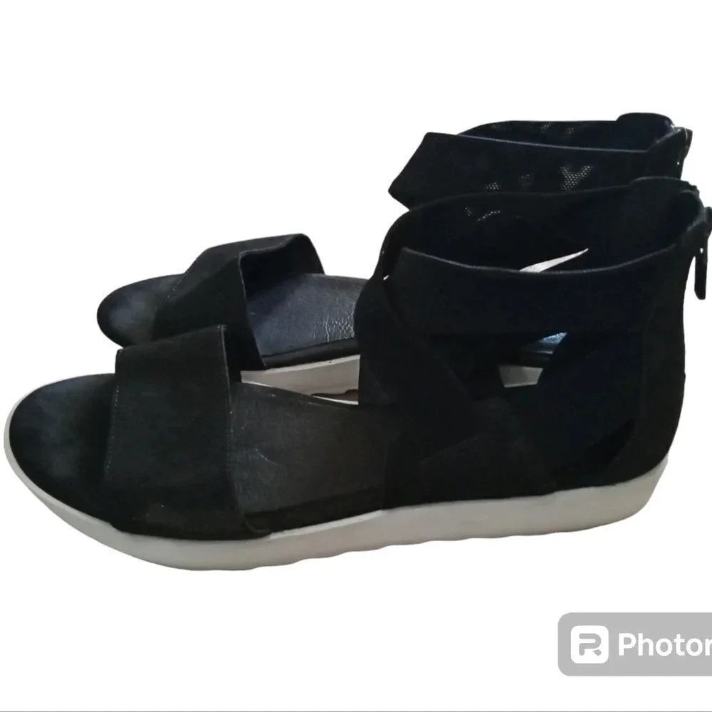 Eileen Fisher Kash Tumbled Nubuck Leather Sneaker Sandal Size 7 - Picture 7 of 10